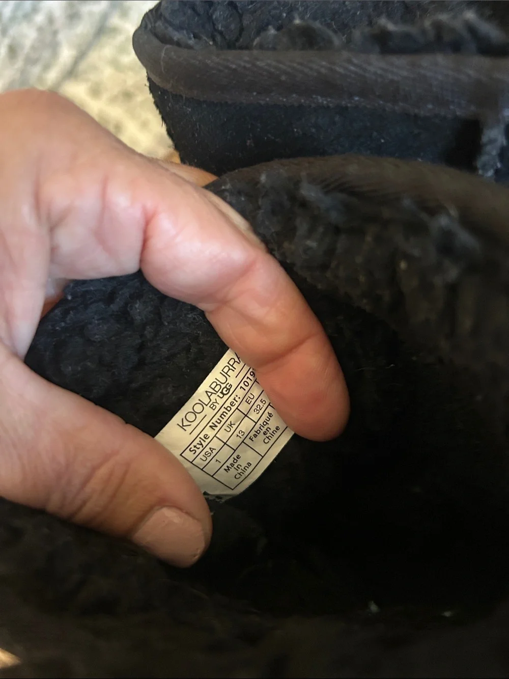 Child’s Size 1 Black Uggs